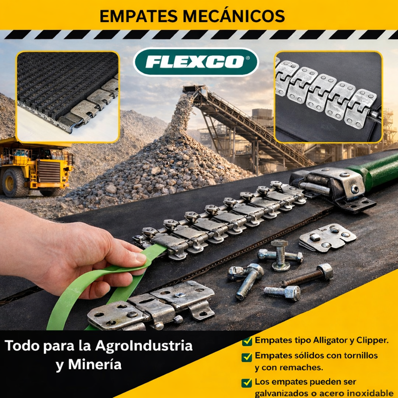Grapas Flexco para fajas transportadoras